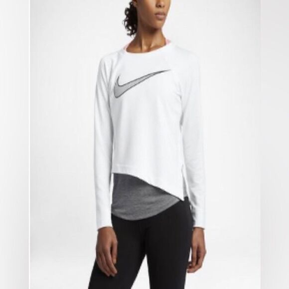 Nike dri fit white training cropped top sz small - Picture 1 of 10